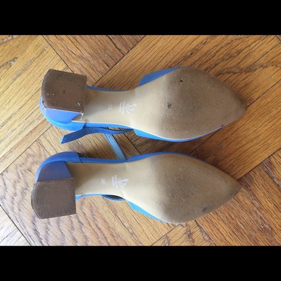Handcrafted polish leather cross heel - Picture 4 of 4
